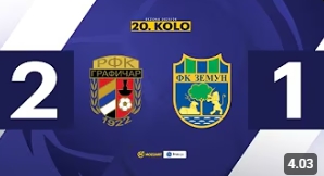 Графичар - Земун 2:1 (1:0) - 20. коло